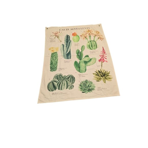 succulent plants Wall Hanging With Grommets 37x49in Approximate Decor Boho - Picture 1 of 5